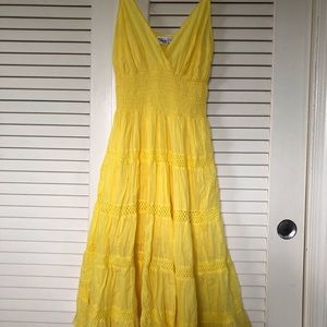 Indian Tropical Yellow Maxi Dress